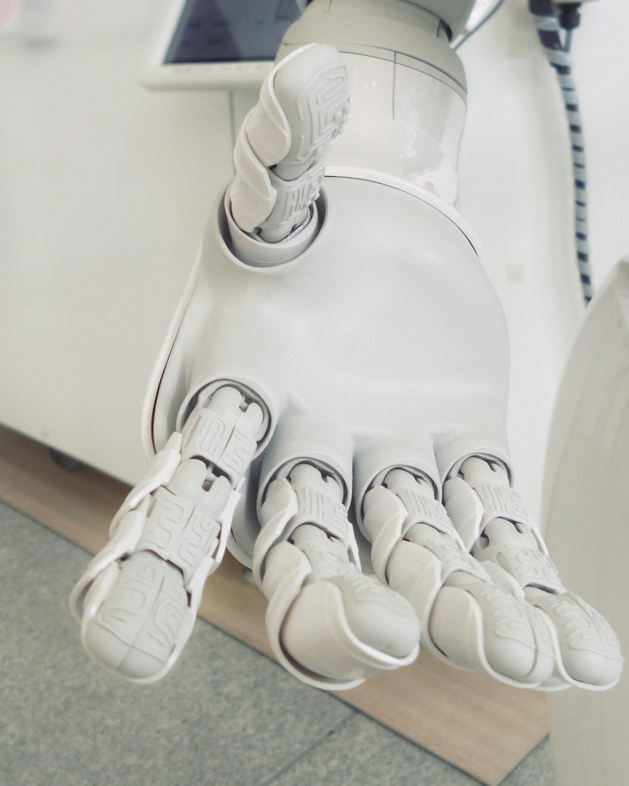 Robotic hand representing controlled AI agent actions and guardrails