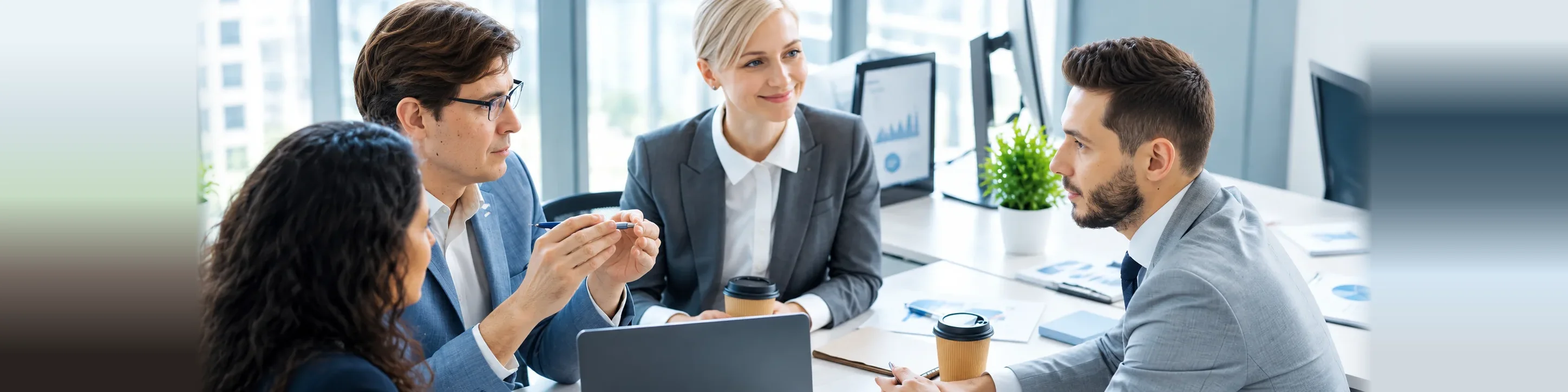 Legal team meeting in a modern office